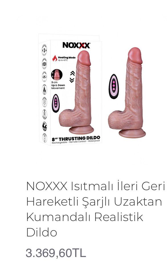 Noxxx Isıtmalı İleri Geri Hareketli Realistik Dildo