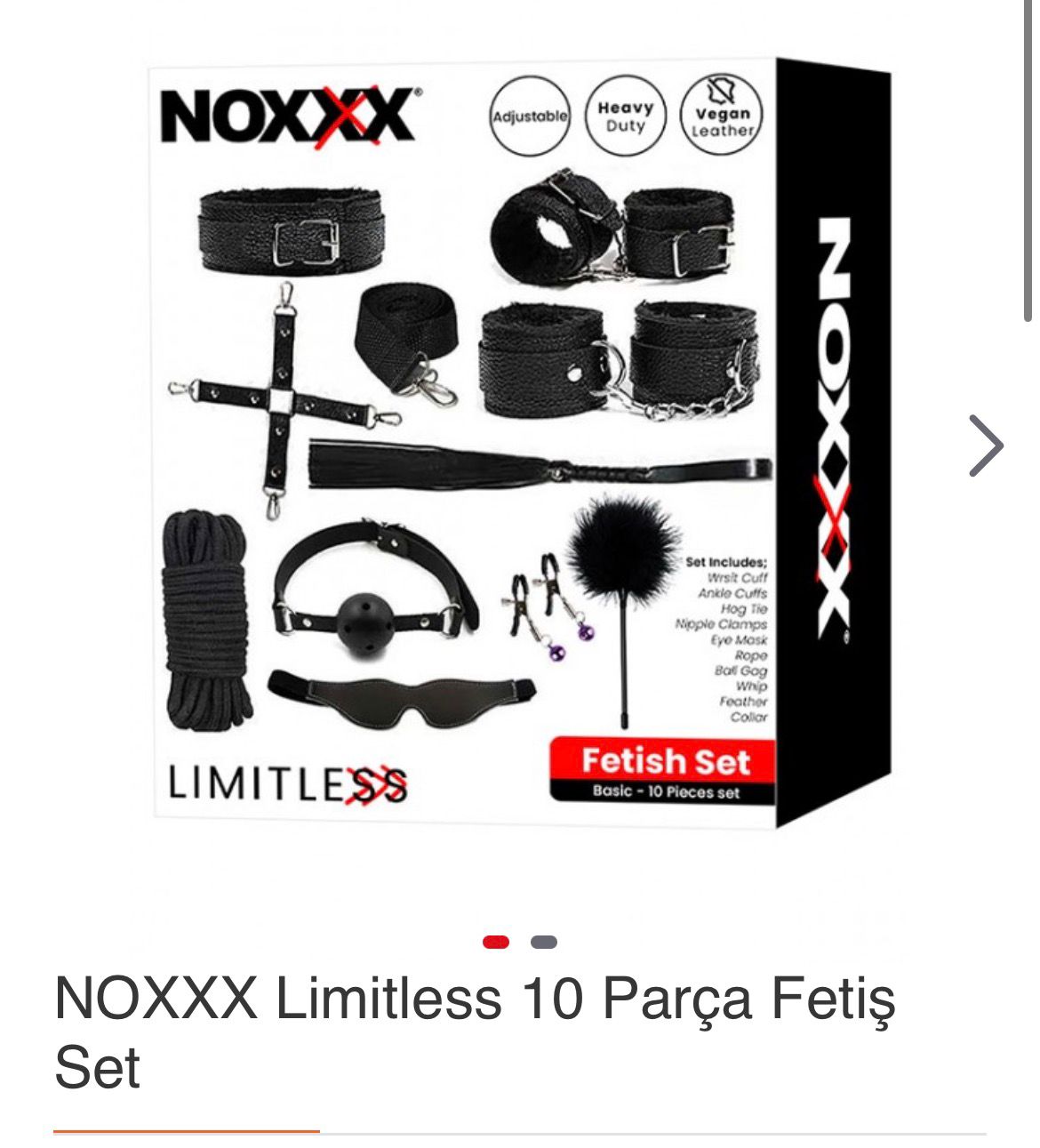 Noxxx Limitless 10 Parça Fetiş Set