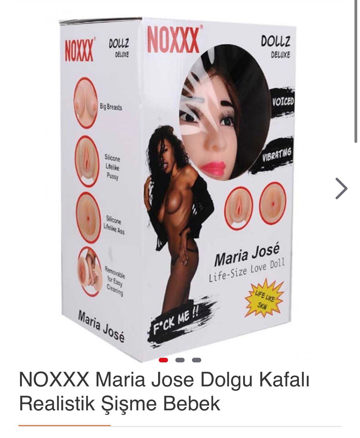 Noxxx Maria Jose Dolgu Kafalı Şişme Bebek